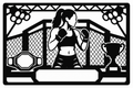 Cuadro metálico MMA Amanda Nunes estilo corte láser