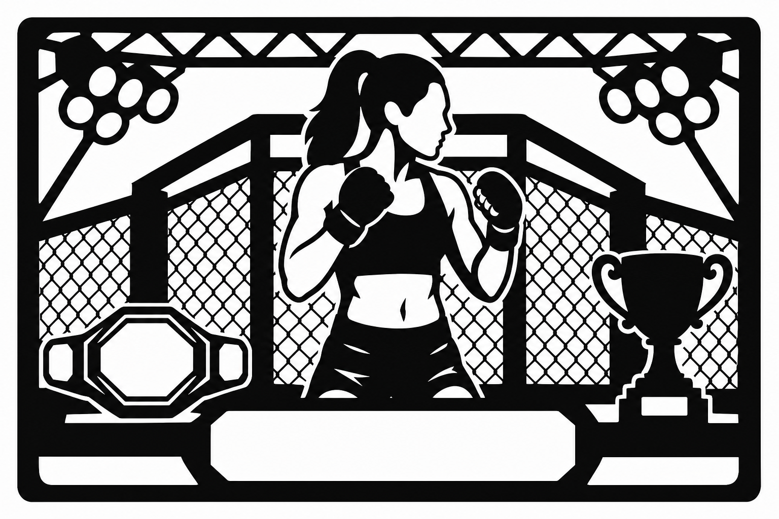 Cuadro metálico MMA Amanda Nunes - Stracci Cards