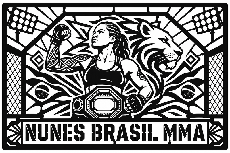 Cuadro metálico MMA Amanda Nunes Brasil - Stracci Cards - NUNES BRASIL MMA