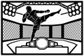Cuadro metálico MMA Anderson Silva estilo corte láser