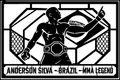 Anderson Silva Brazil cuadro metálico MMA Stracci