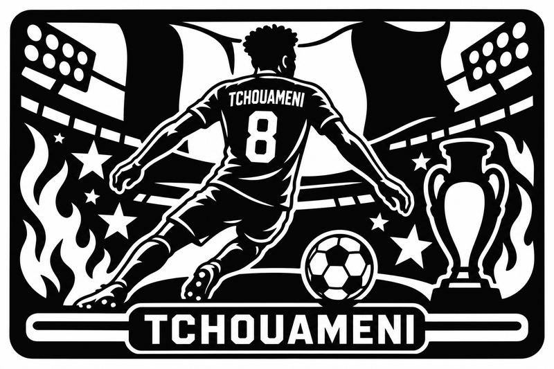 Cuadro metálico Mundial 2026 Aurélien Tchouaméni Francia