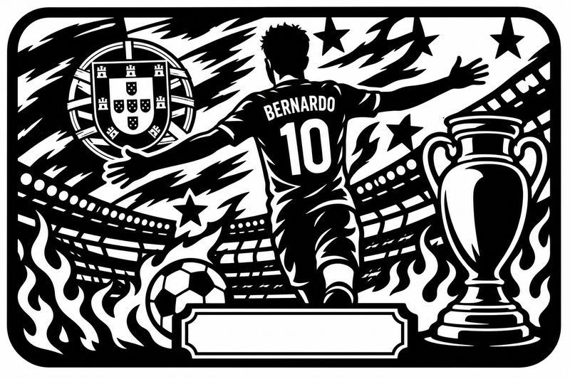 Cuadro metálico Mundial 2026 Bernardo Silva Portugal