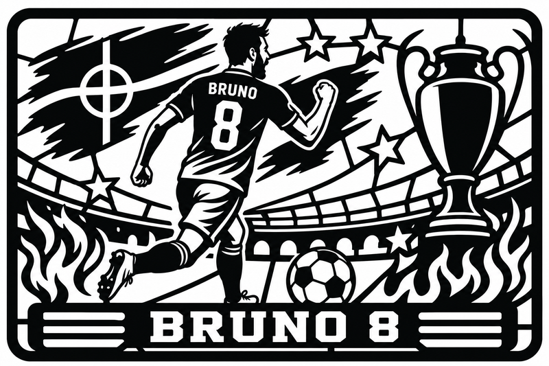 Cuadro metálico Mundial 2026 Bruno Fernandes Portugal
