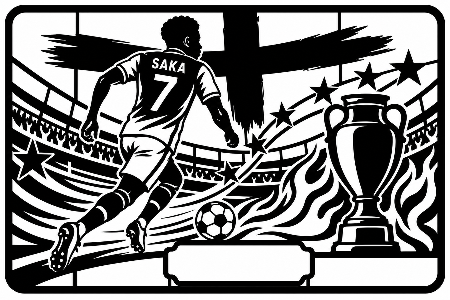 Cuadro metálico Mundial 2026 Bukayo Saka Inglaterra