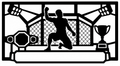 Cuadro metálico MMA Charles Oliveira estilo corte láser