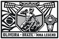 Cuadro metálico MMA Charles Oliveira - Stracci Cards - OLIVEIRA - BRAZIL - MMA LEGEND