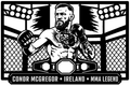Cuadro metálico MMA Conor McGregor estilo corte metálico no oficial