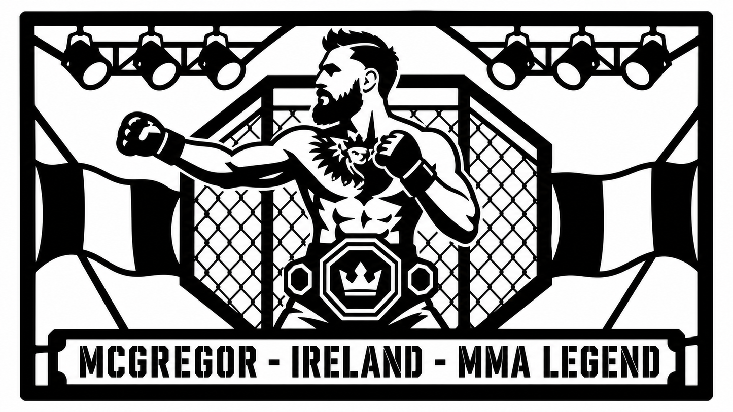 Cuadro metálico MMA Conor McGregor - Stracci Cards - MCGREGOR - IRELAND - MMA LEGEND