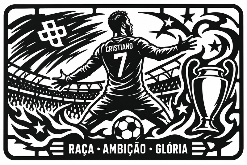 Cuadro metálico Mundial 2026 Cristiano Ronaldo Portugal