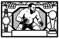 Cuadro metálico MMA Daniel Cormier estilo corte láser