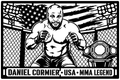 Cuadro metálico MMA Daniel Cormier estilo corte metálico no oficial