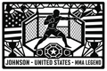 Cuadro metálico MMA Demetrious Johnson - Stracci Cards - JOHNSON - UNITED STATES - MMA LEGEND
