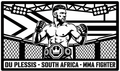Cuadro metálico MMA Dricus Du Plessis - Stracci Cards - DU PLESSIS - SOUTH AFRICA - MMA FIGHTER