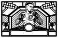 Cuadro metálico MMA Dustin Poirier estilo corte láser
