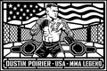 Dustin Poirier USA cuadro metálico MMA Stracci