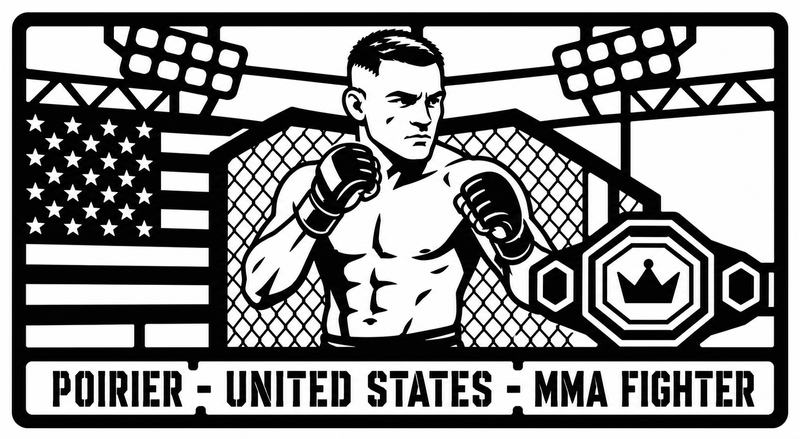 Cuadro metálico MMA Dustin Poirier - Stracci Cards - POIRIER - UNITED STATES - MMA FIGHTER
