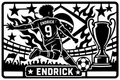 Cuadro metálico Mundial 2026 Endrick Brasil