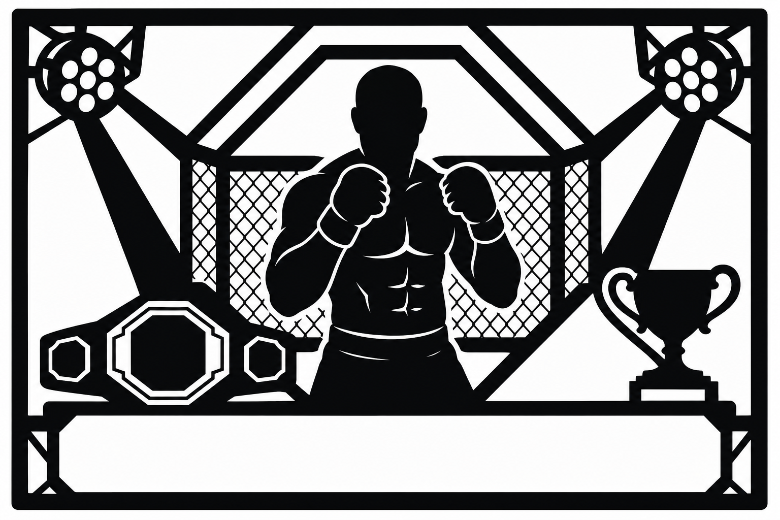 Cuadro metálico MMA Francis Ngannou - Stracci Cards