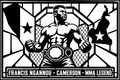 Francis Ngannou Cameroon cuadro metálico MMA Stracci