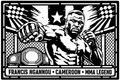Cuadro metálico MMA Francis Ngannou estilo corte metálico no oficial