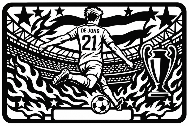 Cuadro metálico Mundial 2026 Frenkie de Jong Países Bajos