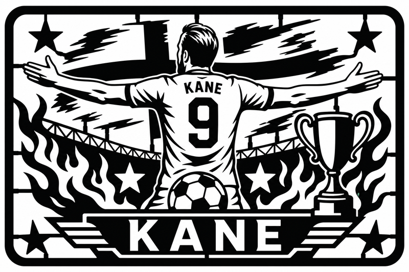 Cuadro metálico Mundial 2026 Harry Kane Inglaterra