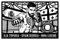 Cuadro metálico MMA Ilia Topuria estilo corte metálico no oficial