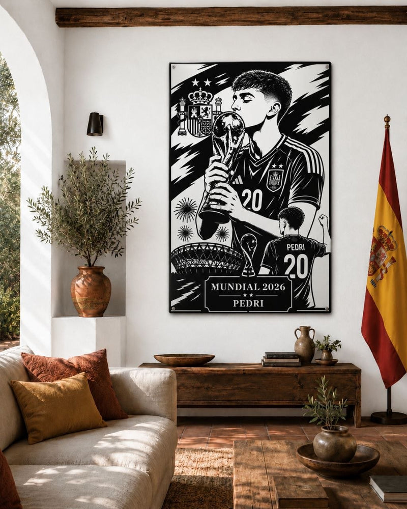 Cuadro Metálico Mundial 2026 - Pedri imagen 1