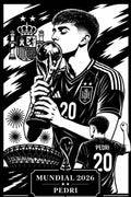 Cuadro Metálico Mundial 2026 - Pedri imagen 2