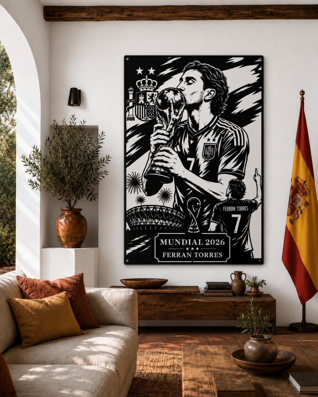 Cuadro Metálico Mundial 2026 - Ferran Torres imagen 1