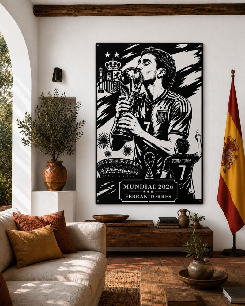 Cuadro Metálico Mundial 2026 - Ferran Torres imagen 1