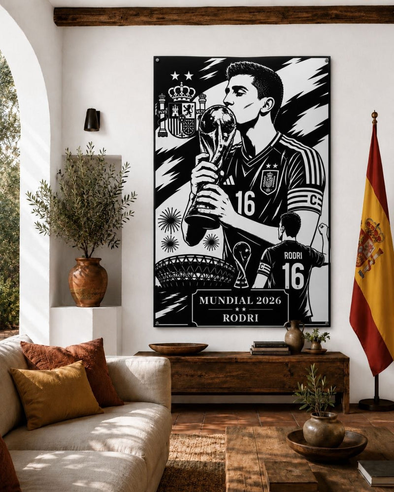Cuadro Metálico Mundial 2026 - Rodri imagen 1