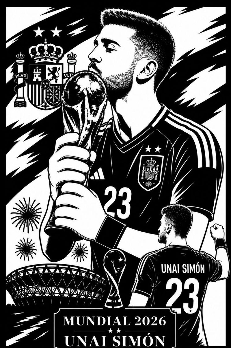 Cuadro Metálico Mundial 2026 - Unai Simón imagen 2