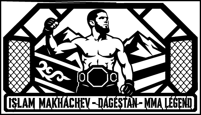 Islam Makhachev Dagestan cuadro metálico MMA Stracci
