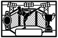 Cuadro metálico MMA Israel Adesanya estilo corte láser