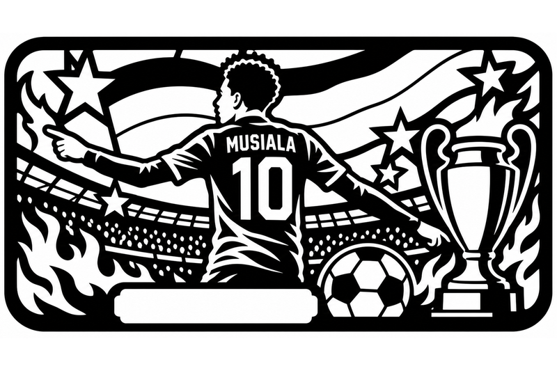 Cuadro metálico Mundial 2026 Jamal Musiala Alemania