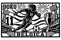 Cuadro metálico Mundial 2026 Jérémy Doku Bélgica