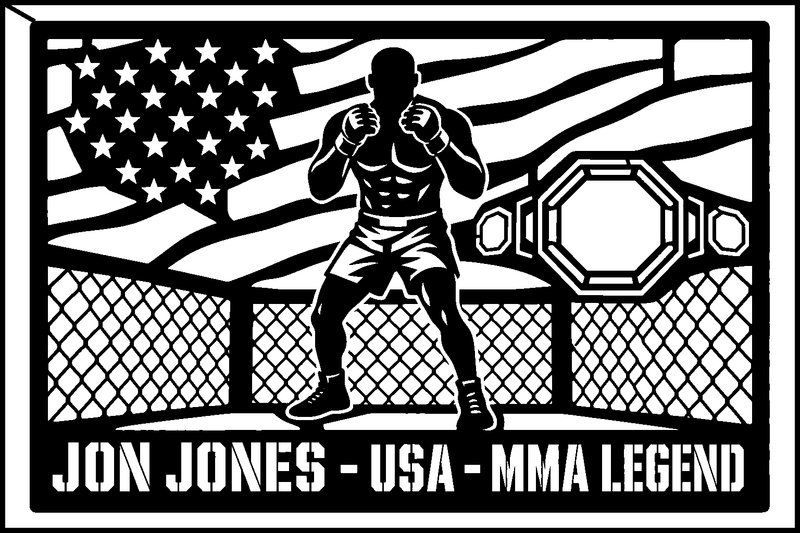 Jon Jones USA cuadro metálico MMA Stracci