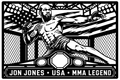 Cuadro metálico MMA Jon Jones estilo corte metálico no oficial
