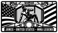 Cuadro metálico MMA Jon Jones - Stracci Cards - JONES - UNITED STATES - MMA LEGEND