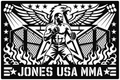 Cuadro metálico MMA Jon Jones Estados Unidos - Stracci Cards - JONES USA MMA