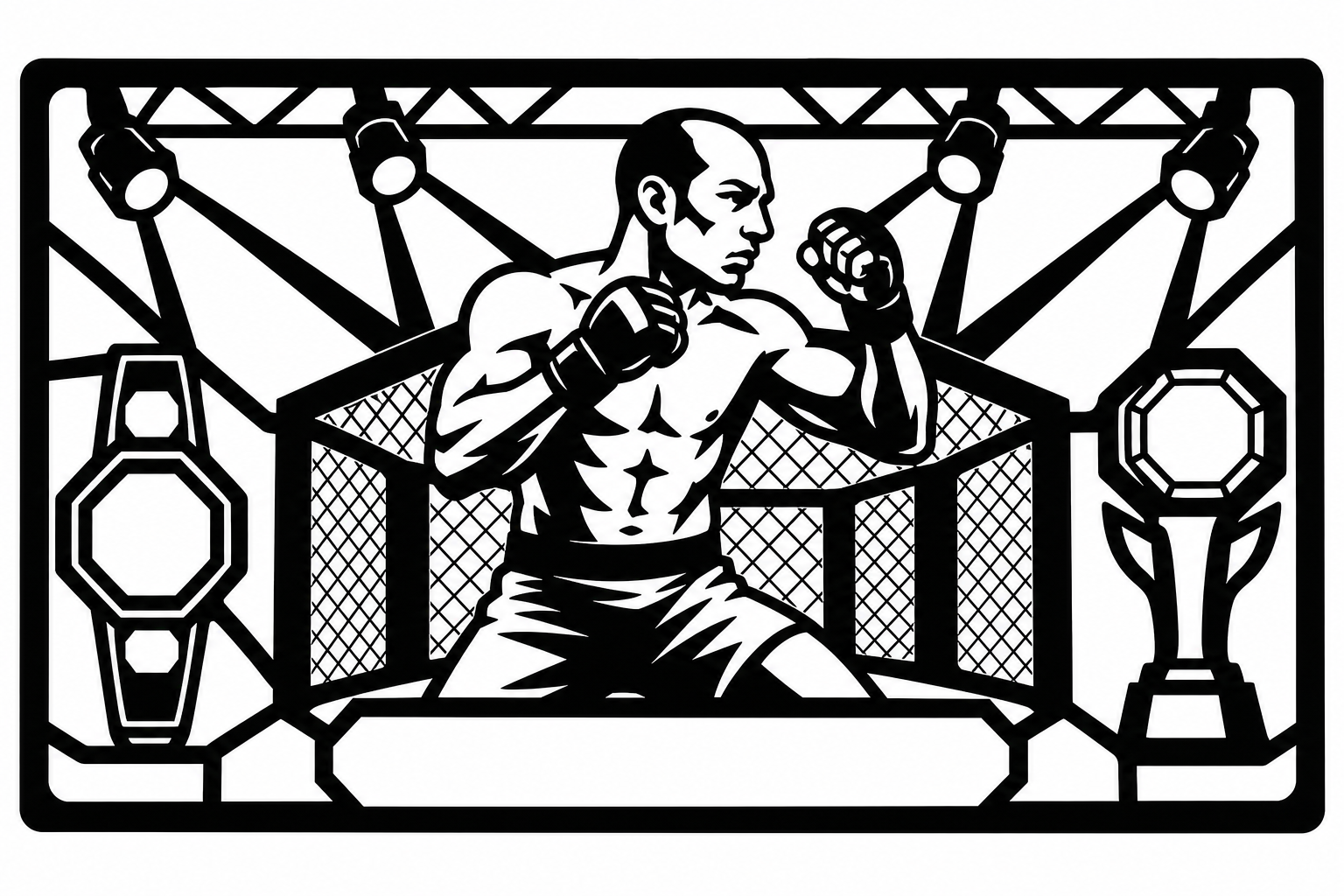 Cuadro metálico MMA Jose Aldo - Stracci Cards