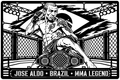 Cuadro metálico MMA Jose Aldo estilo corte metálico no oficial