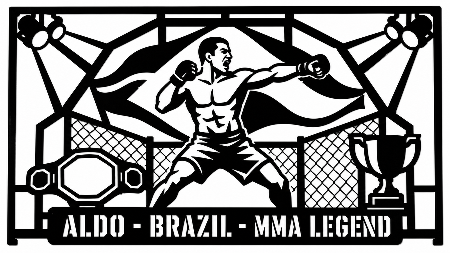 Cuadro metálico MMA José Aldo - Stracci Cards - ALDO - BRAZIL - MMA LEGEND