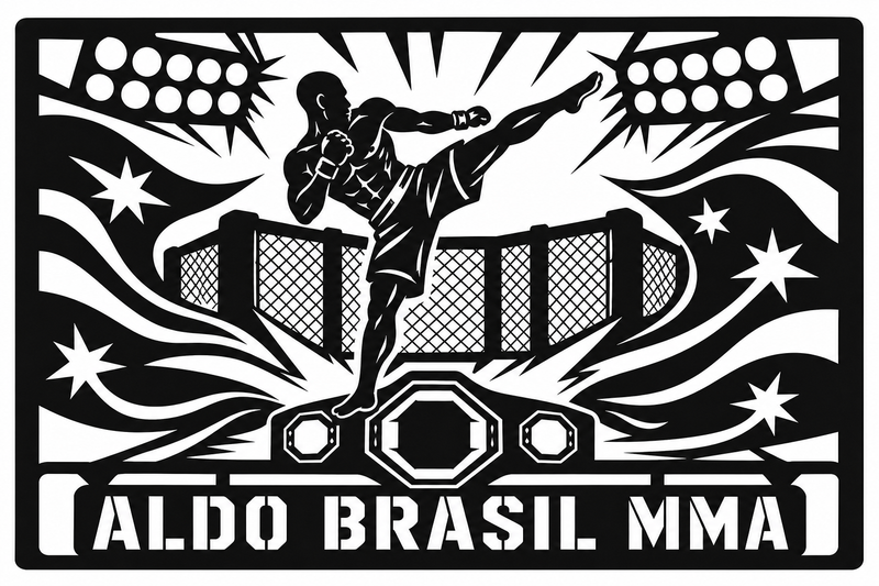 Cuadro metálico MMA José Aldo Brasil - Stracci Cards - ALDO BRASIL MMA