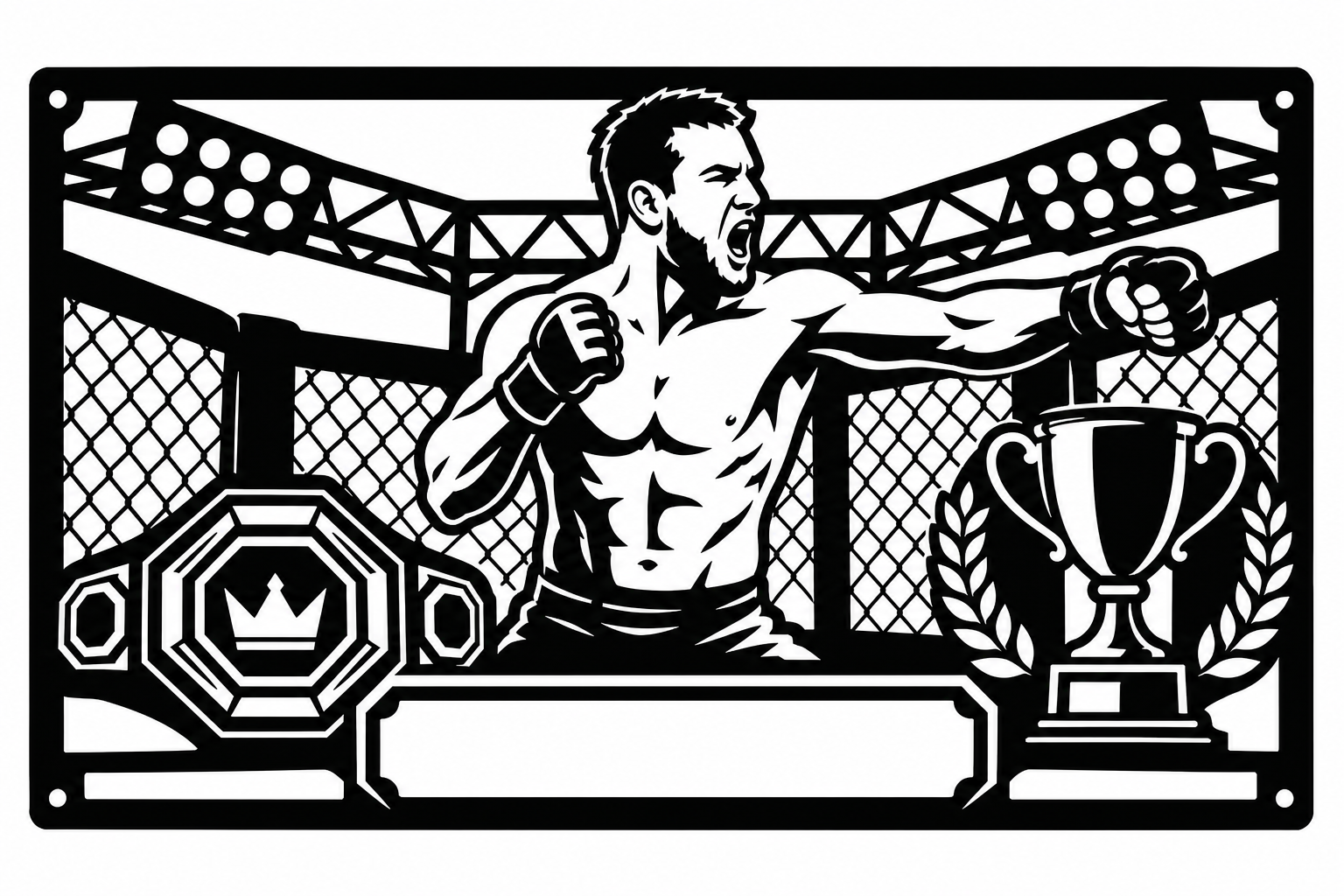 Cuadro metálico MMA Justin Gaethje - Stracci Cards