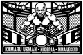 Cuadro metálico MMA Kamaru Usman estilo corte metálico no oficial