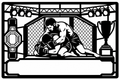 Cuadro metálico MMA Khabib Nurmagomedov estilo corte láser