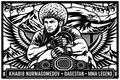 Cuadro metálico MMA Khabib Nurmagomedov estilo corte metálico no oficial